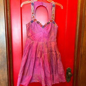 Free People flower sequin detail Baby Doll dress